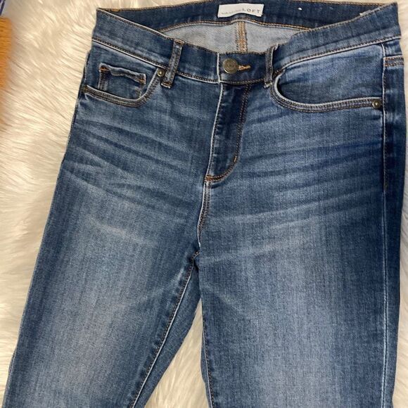 Loft - Skinny Jeans Embroidered Cuff sz 6 - Picture 6 of 10